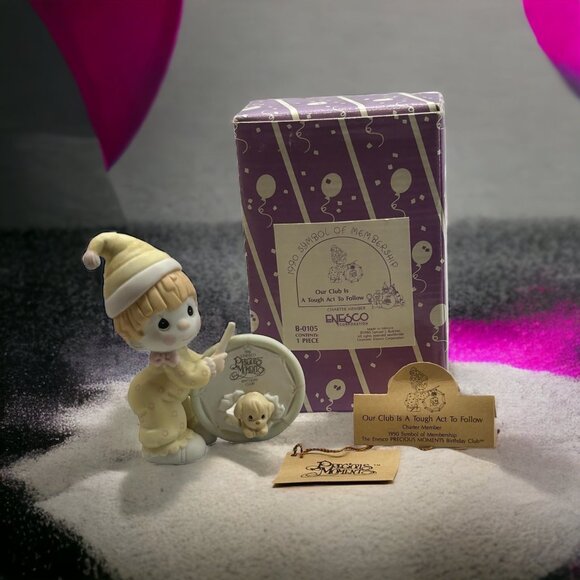 Precious Moments Our Club Is A Tough Act To Follow B-0105 1990 Birthday Club - Picture 1 of 9